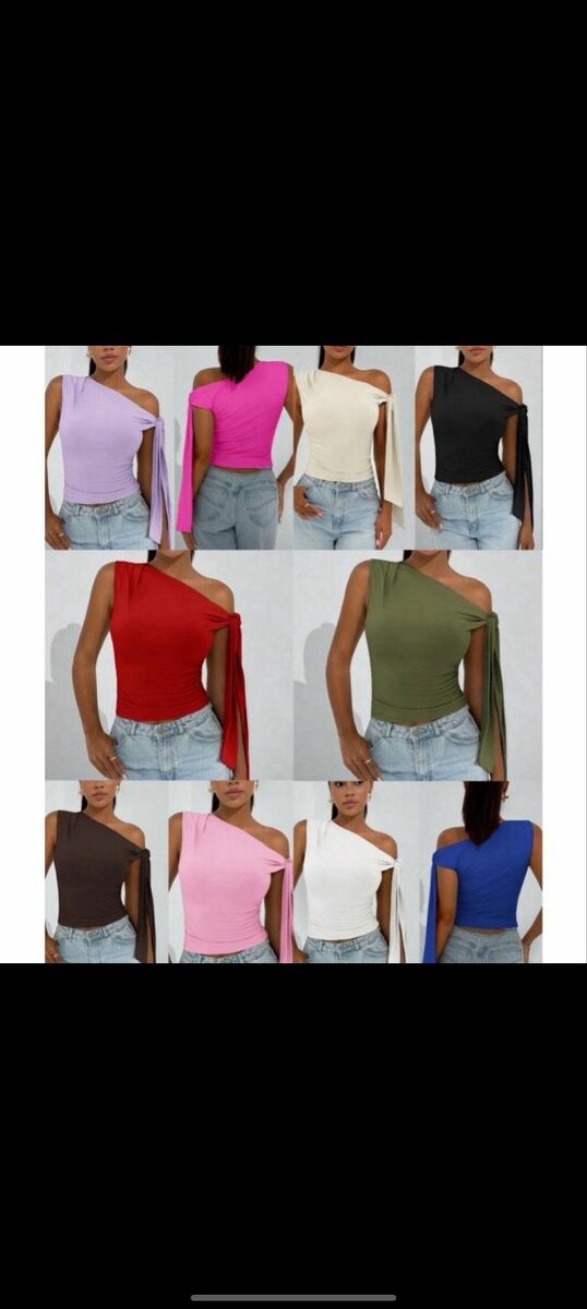 Haut asymétrique à épaules dénudées