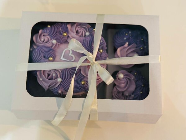 Bento cake and 2 cupcake