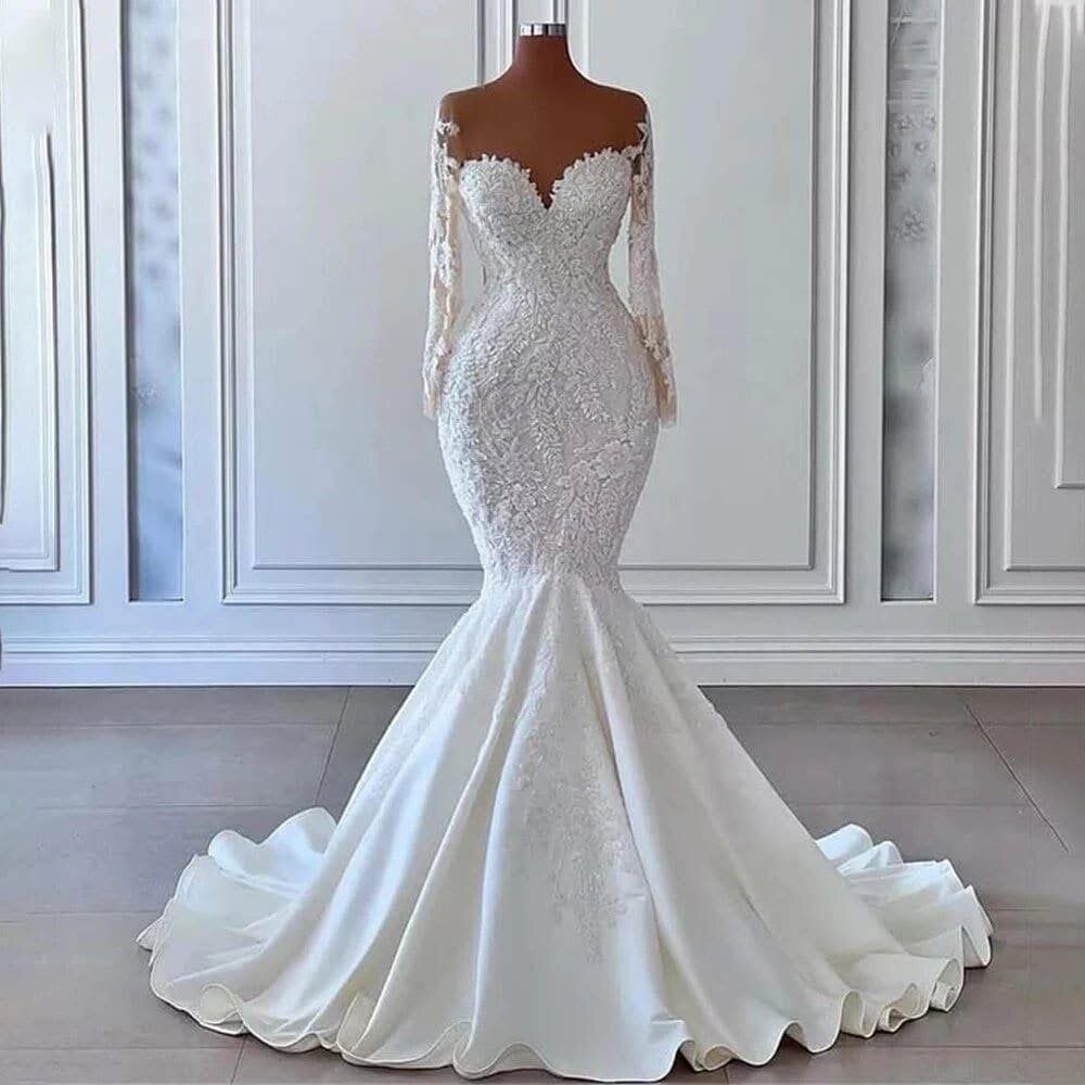 Robe de mariée sirène en dentelle