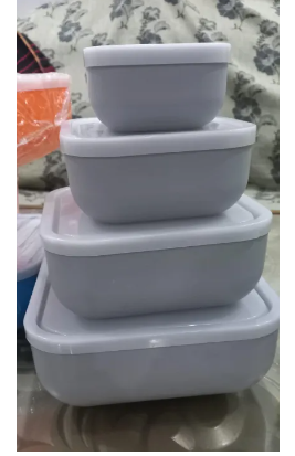 Square Bowl Set 4 in1 / Splash Bowl Set 4 in1 With Lid (Square)