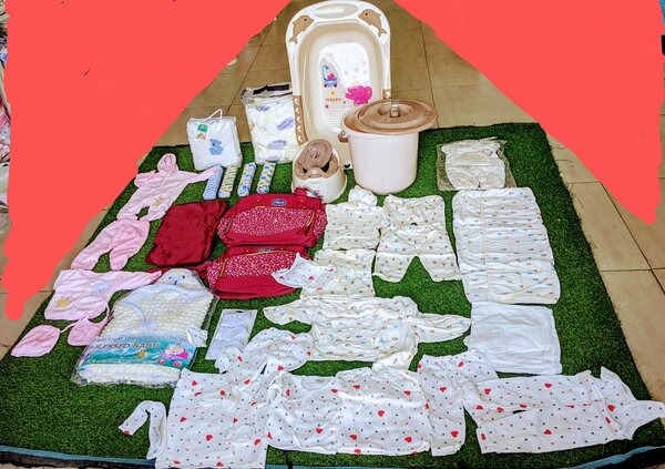 It combination of baby materials (sets)