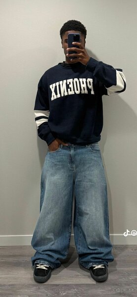 Jean baggy décontracté homme