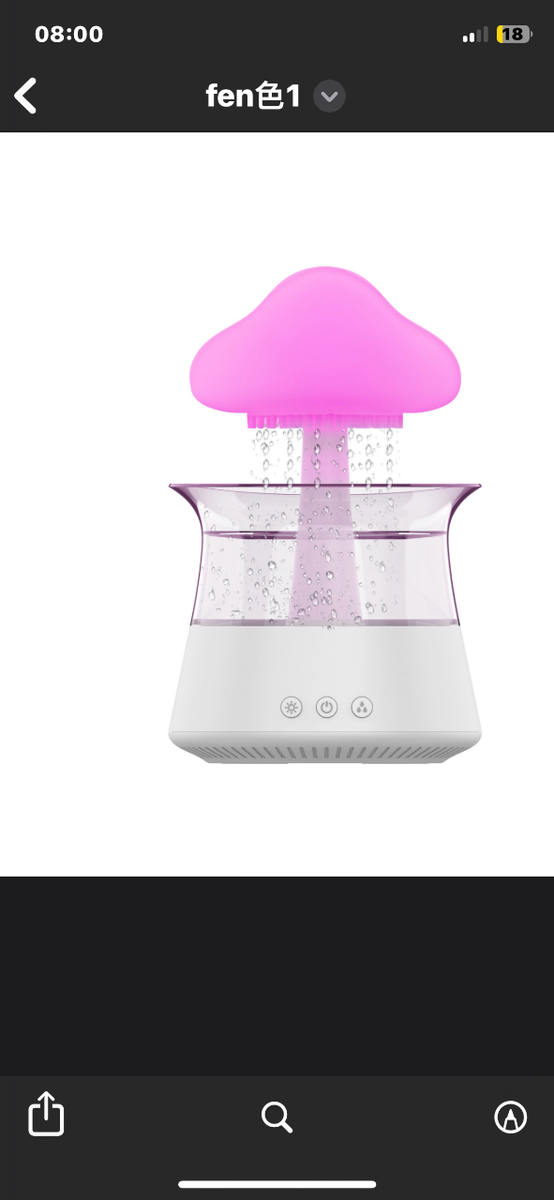 Humidificateur Champignon LED
