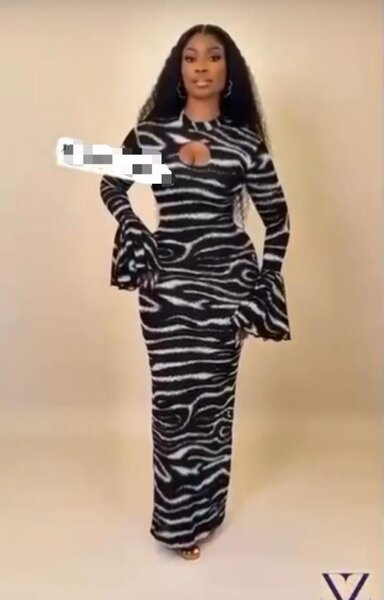 Robe Élégante à Motif Zébré