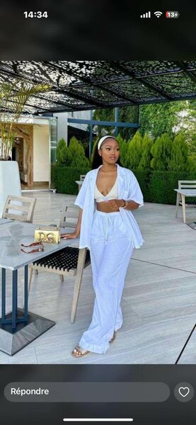 Tenue d'été blanche femme