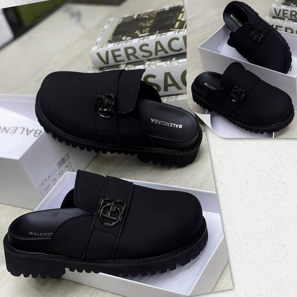 Mules Noires Tendance Unisexe