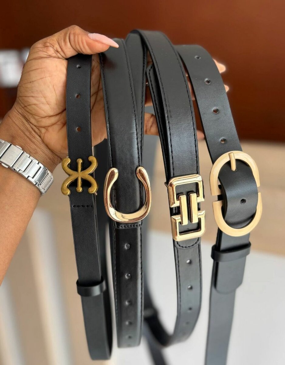 Ceinture en cuir à boucle luxe