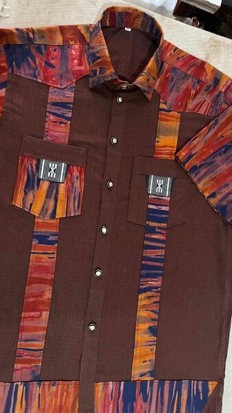 Chemise imprimée colorée homme