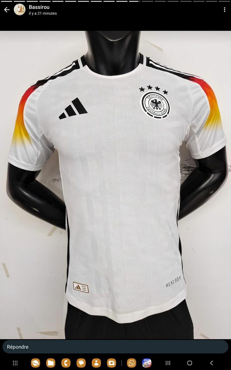 2maillots de l'Allemagne domicile