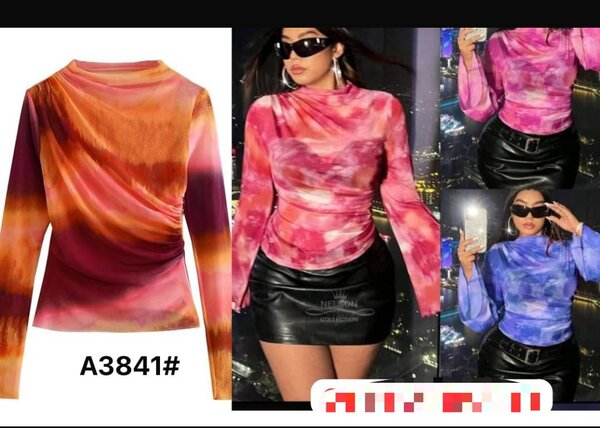 Women's Tie-Dye Off-Shoulder Top