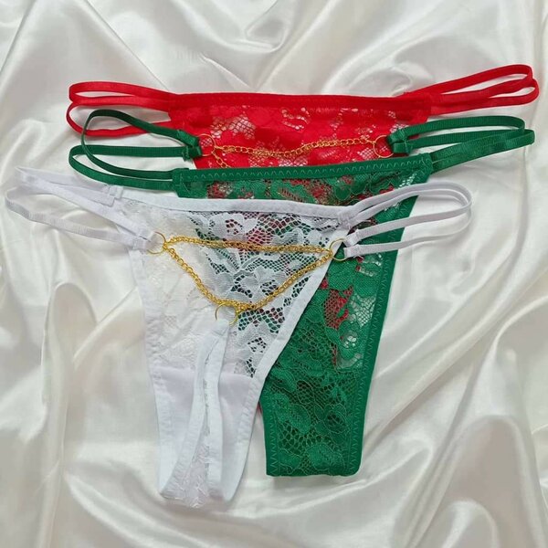 Lot de 6 strings en dentelle