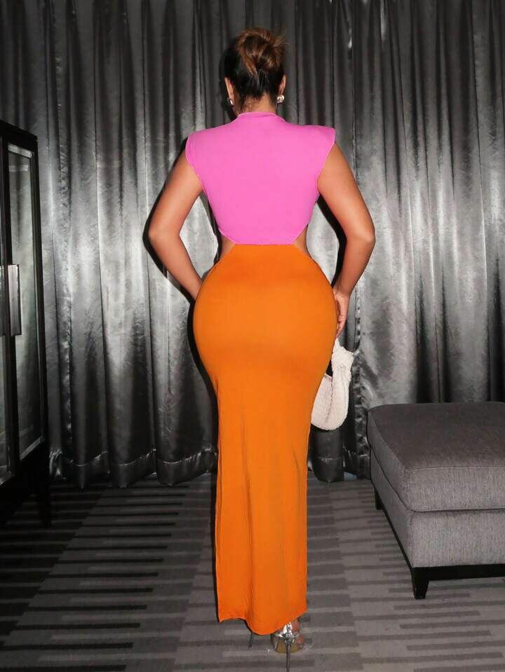 Robe bicolore élégante