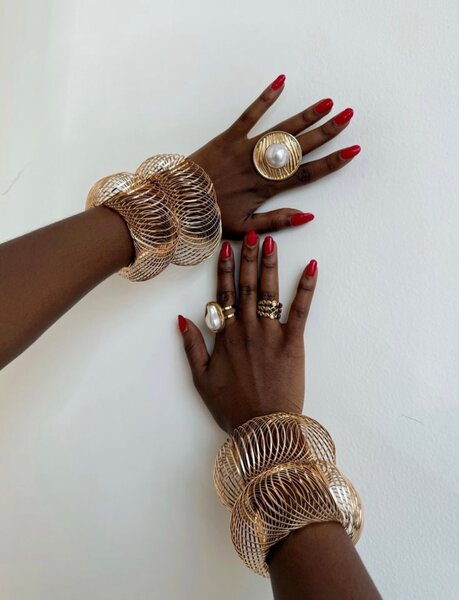 Bracelet en acier doré