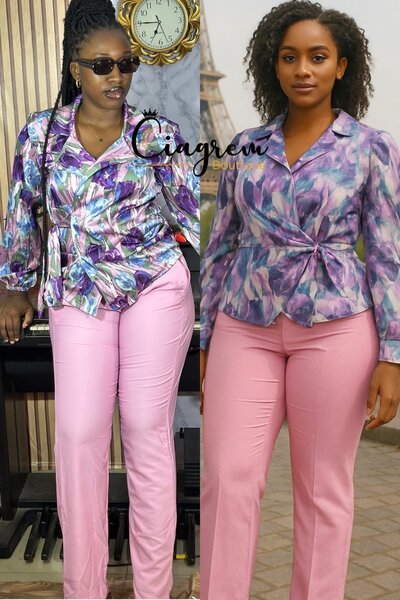 Blazer fleuri élégant