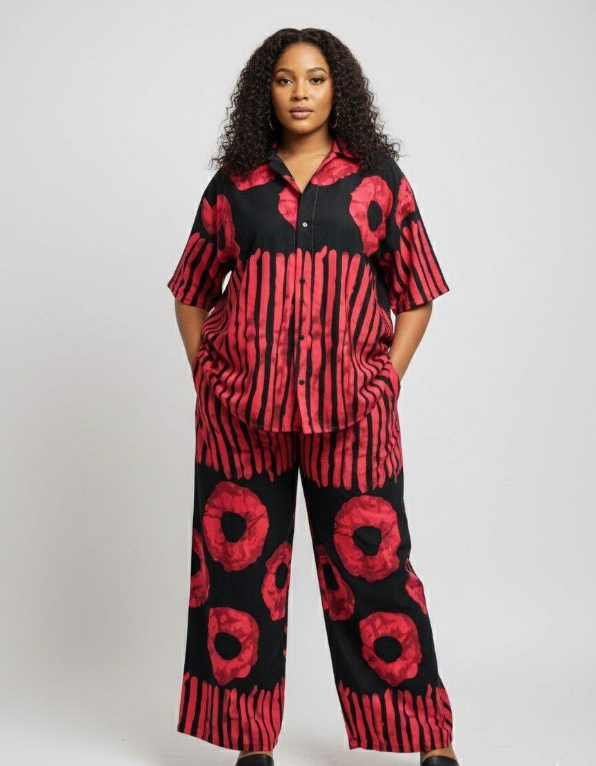 Ensemble femme ample et coloré