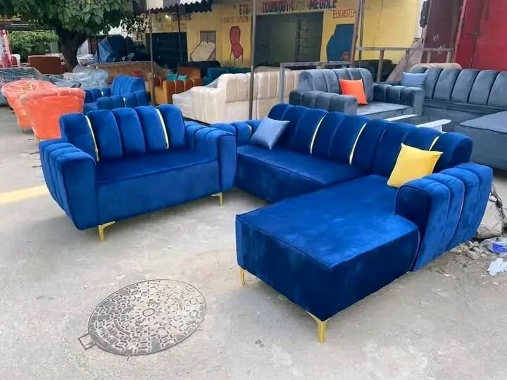 Canapé d'angle en velours moderne