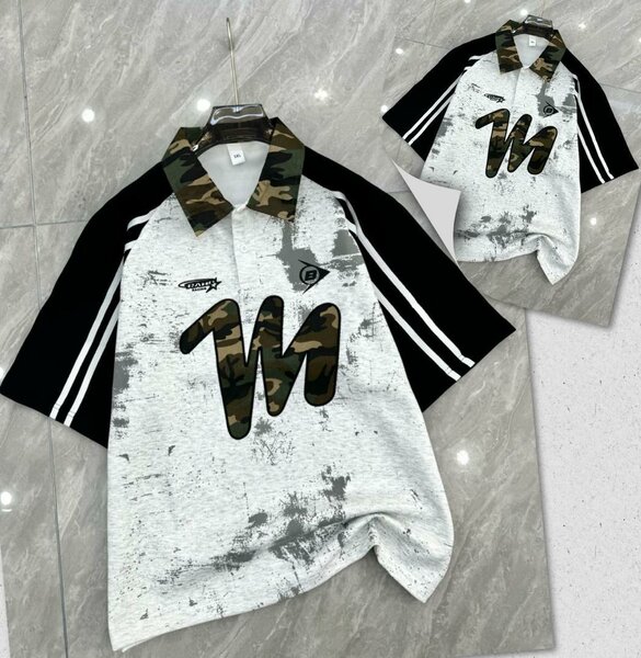 T-shirts col à motifs plaid