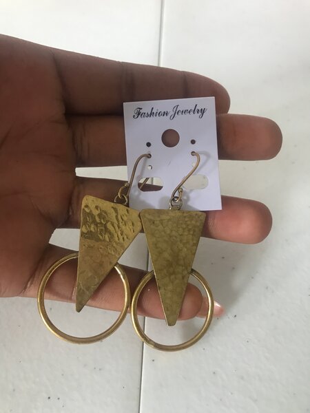 Boucles d'oreilles géométriques dorées