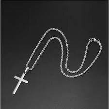 Collier Croix Acier Inoxydable