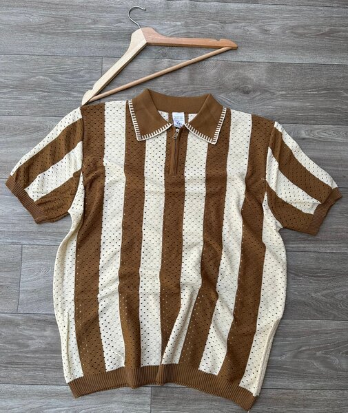 Polo vintage à rayures homme