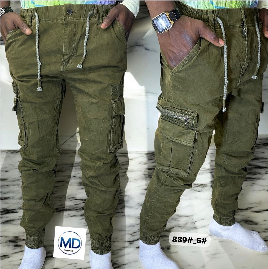 Pantalon cargo homme kaki