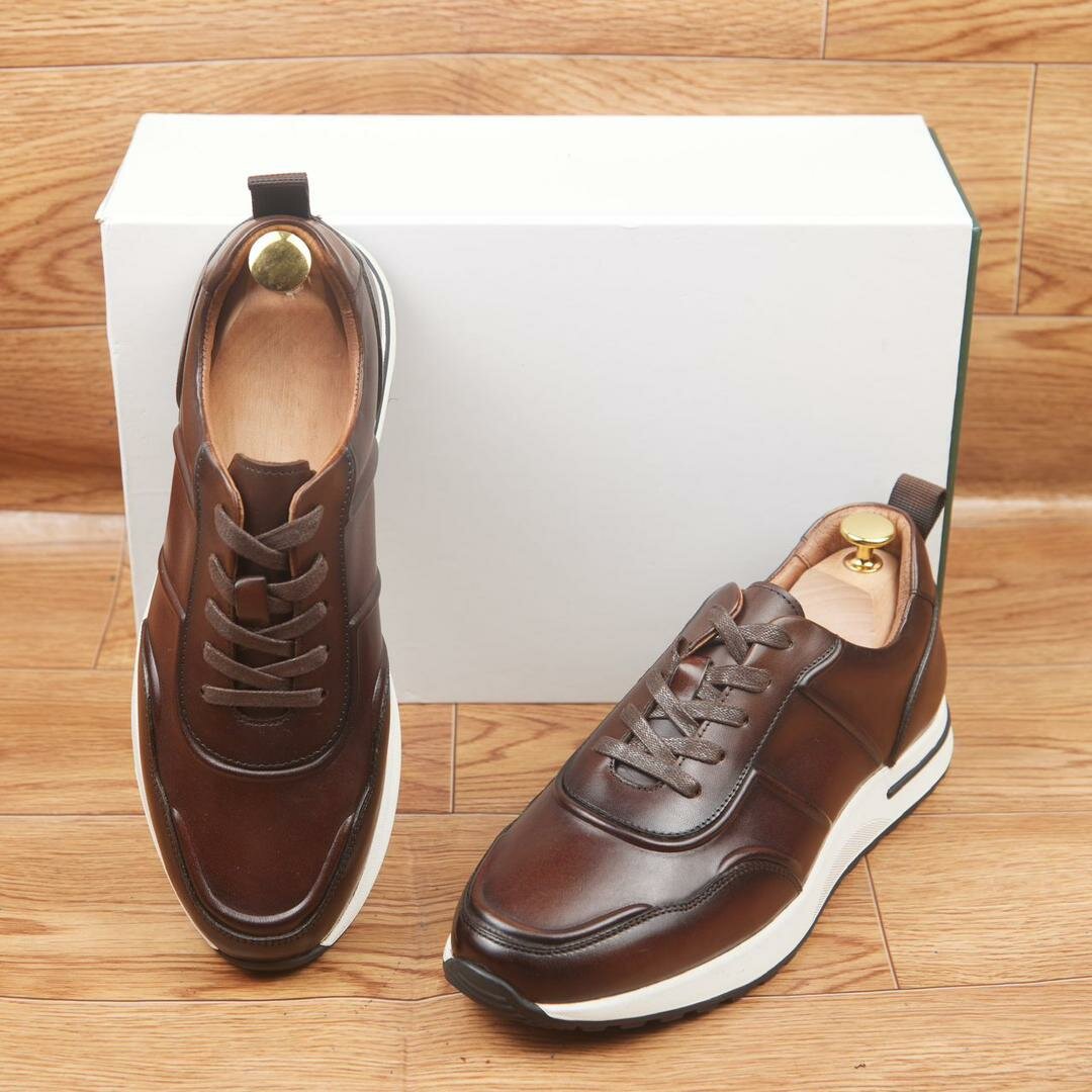 Baskets en cuir tendance homme