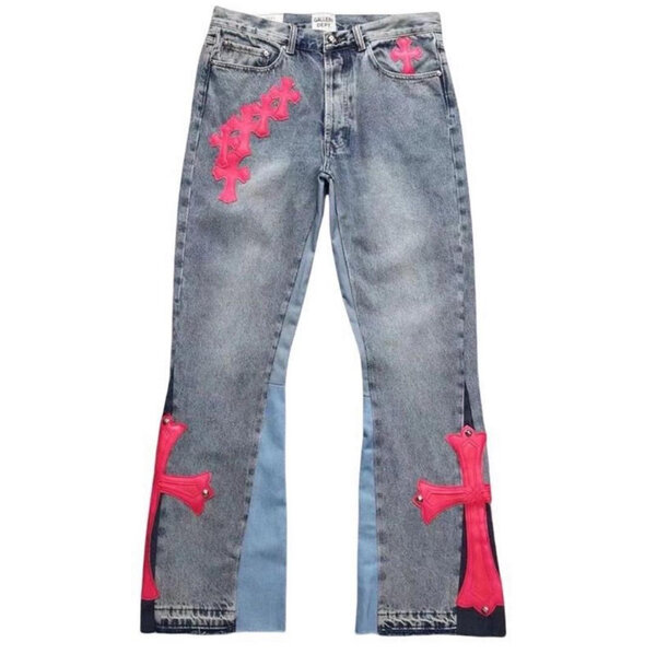 Jeans vintage avec croix