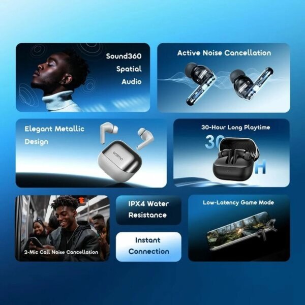 Écouteurs Oraimo sans fil avec annulation de bruit