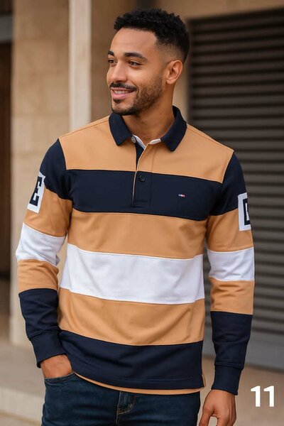 Polo à rayures pour homme