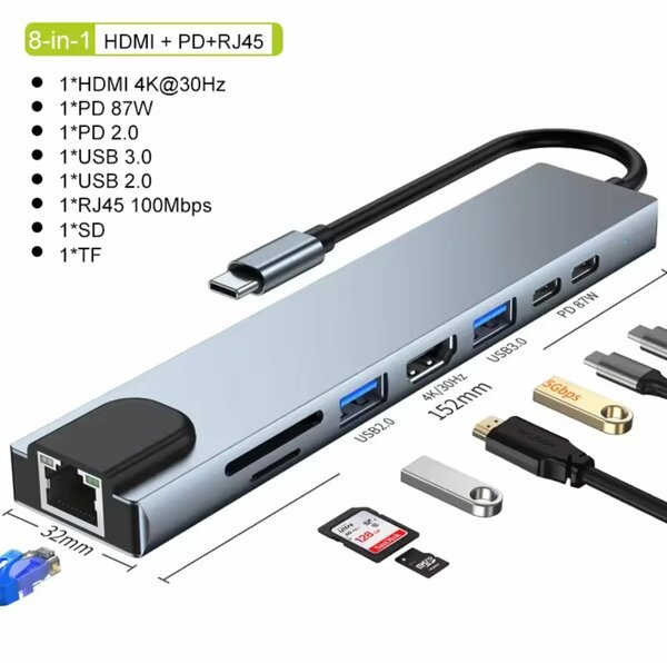 Répartiteur USB C HUB Type C