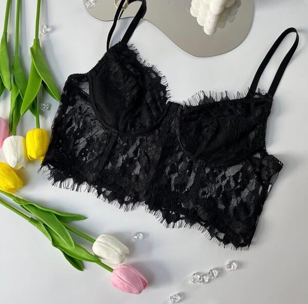 Soutien-gorge noir en dentelle