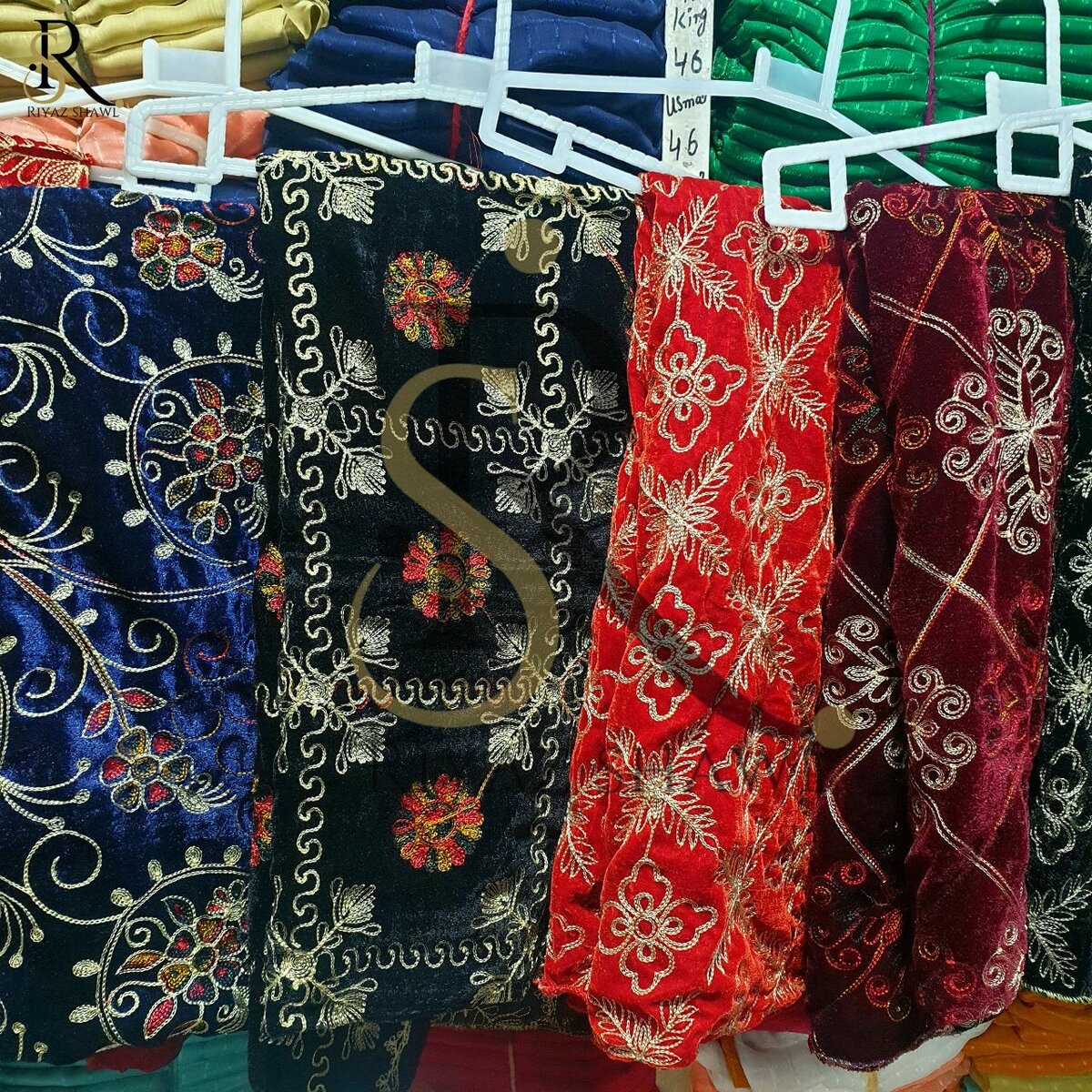 Ladies Velvet Karhai Shawl