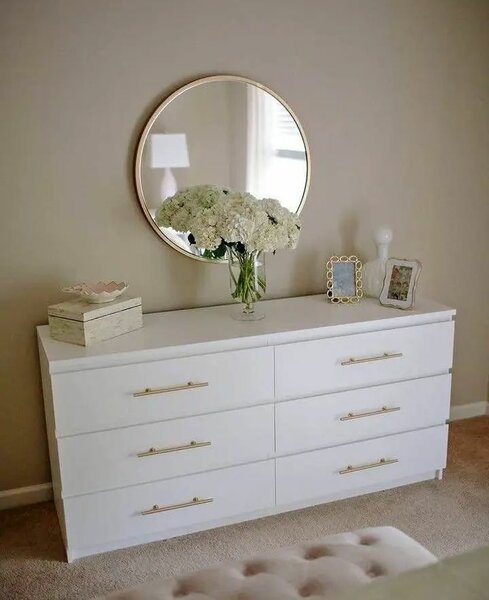 Commode blanche moderne 8 tiroirs