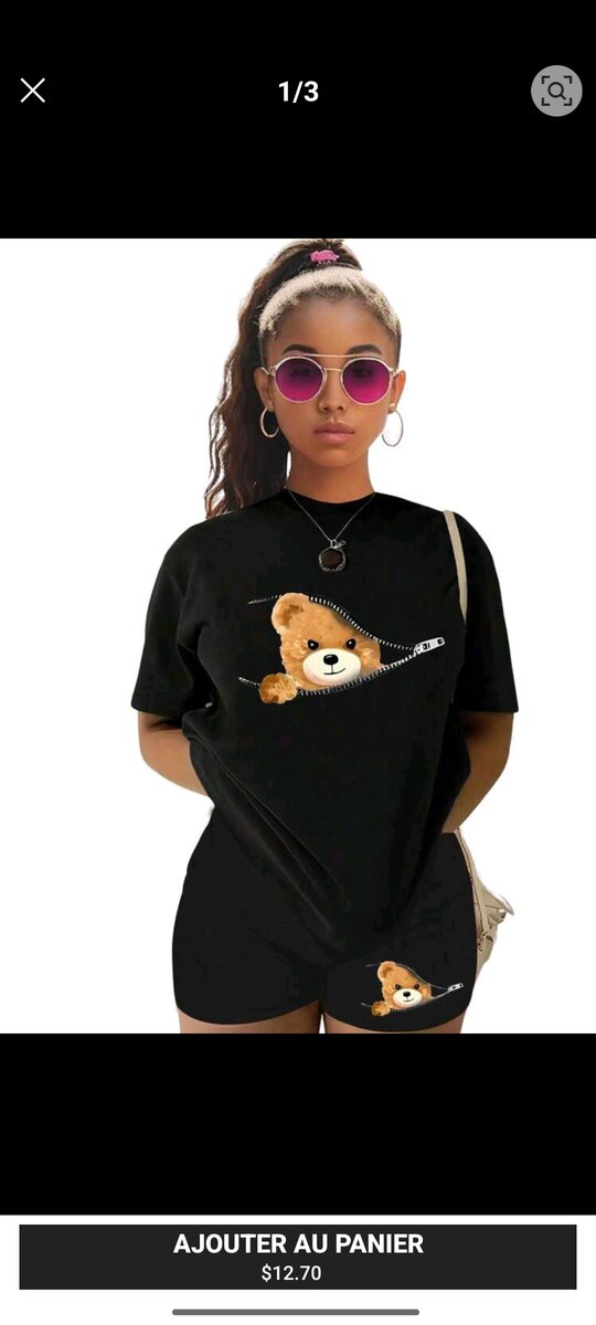 Ensemble Femme Ours Décontracté