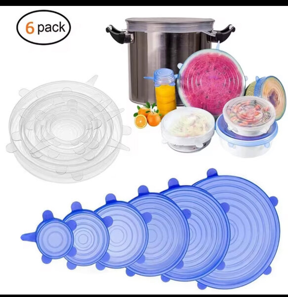 Couvercles réutilisables en silicone