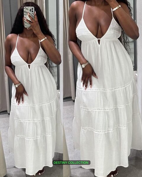 Robe longue blanche été
