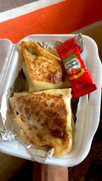 Crêpe salé fromage et viande