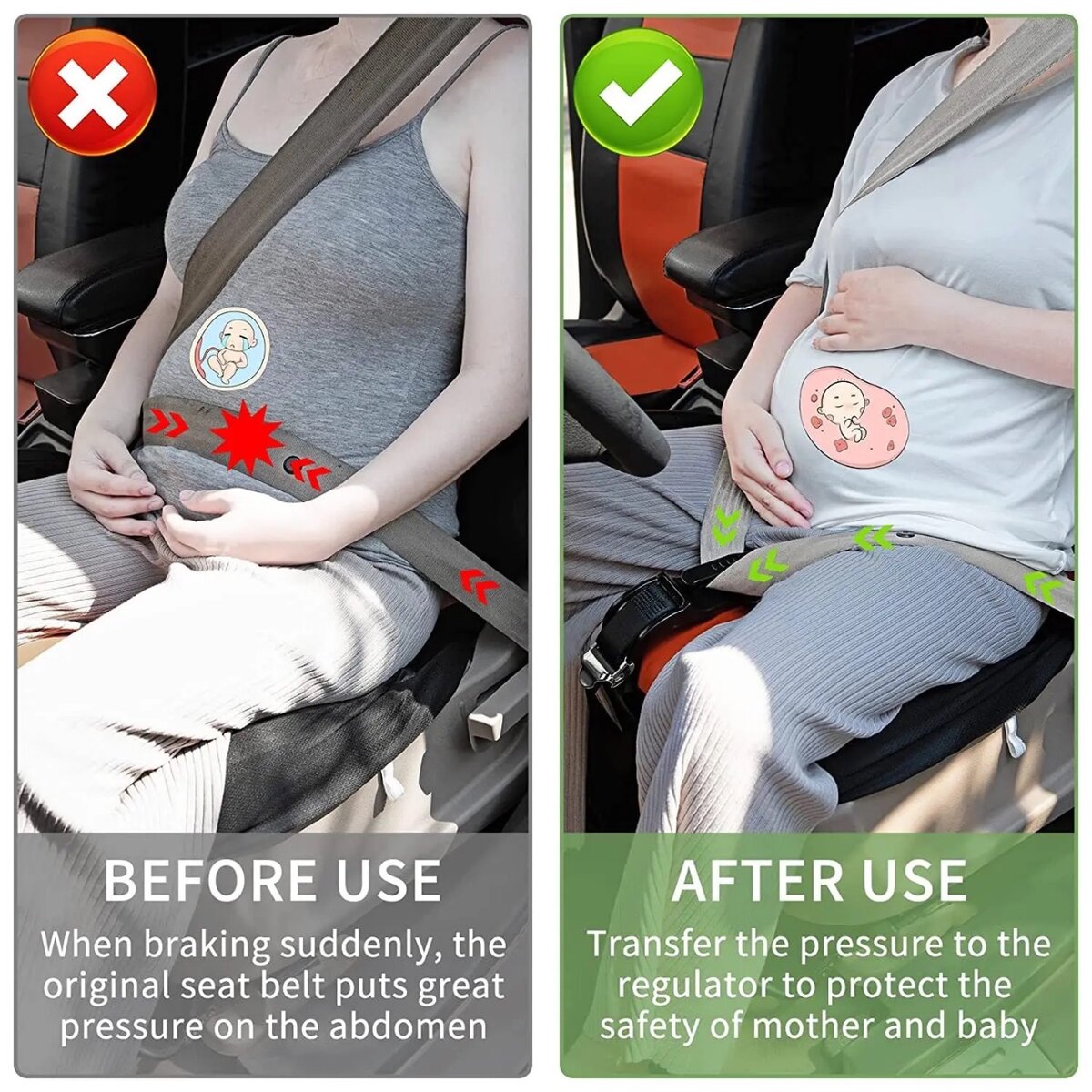 Pregnant car seat belt