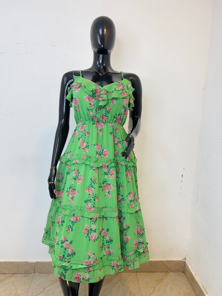 Green colorful dress