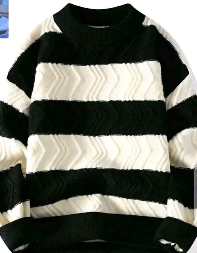 Pull rayé épais pour femme