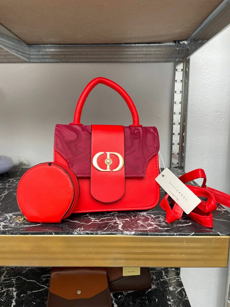 Sac à main rouge 2en1