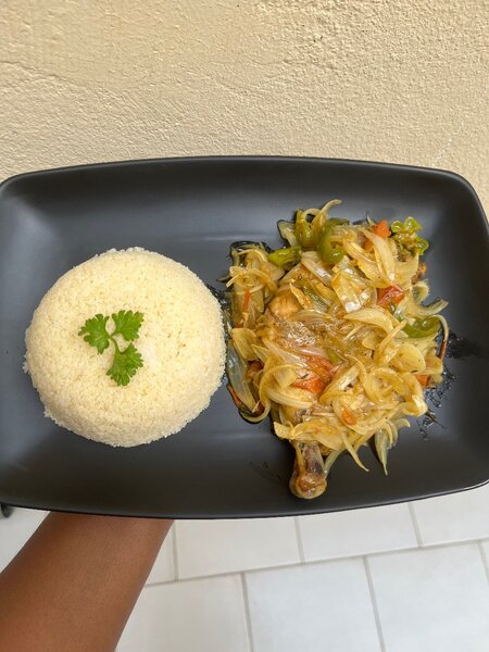 Poulet Sautés (1/4) + Attieke