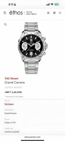 Montre TAG Heuer Grand Carrera