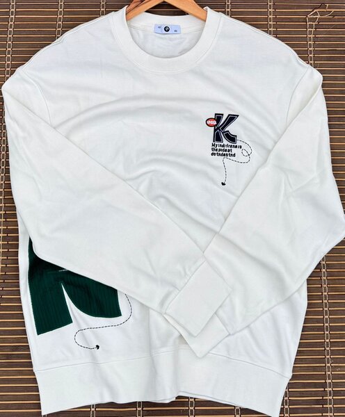 Sweatshirt en Coton Blanc