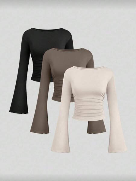 Top à manches longues évasées