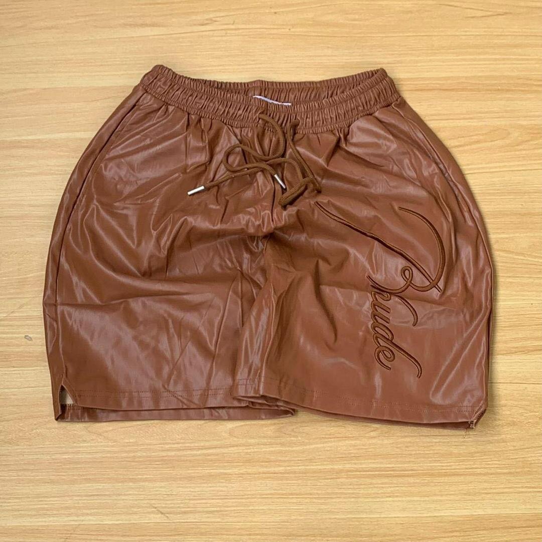 Leather shorts