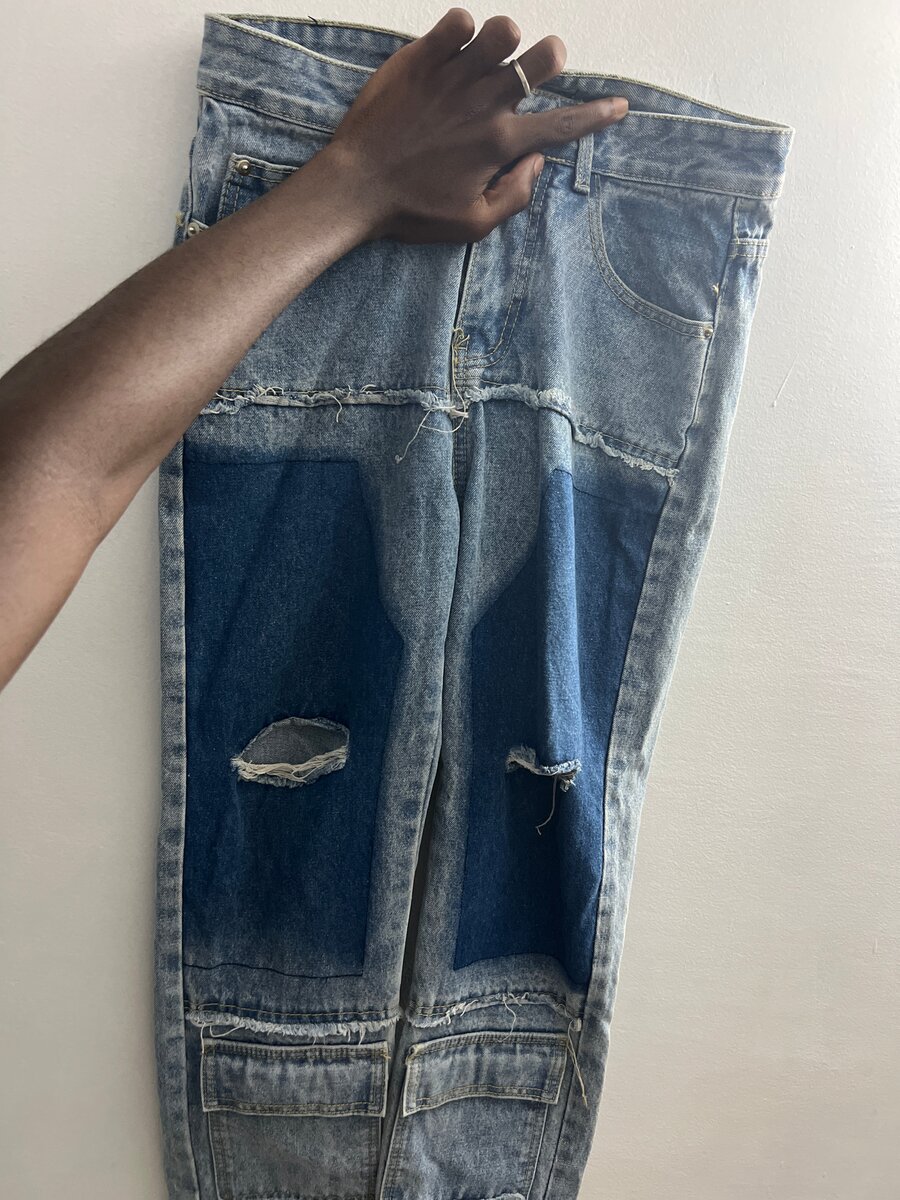 Jeans déchirés homme bleu