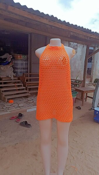Robe de plage crochetée