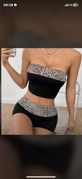 Ensemble femme léopard sexy