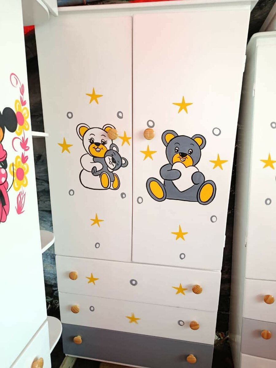 Armoire enfant motif oursons